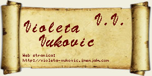 Violeta Vuković vizit kartica